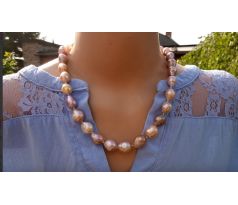 Vzácné zlaté velké perly z jižního Pacifiku perlový náhrdelník