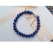 Modré říční perly romantický perlový náramek
