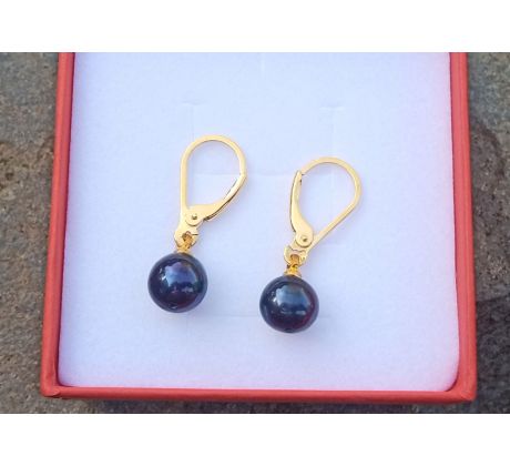 Tahitské perly perlové náušnice ve zlatém