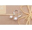 Říční barokní perly perlové náušnice na chirurgické oceli