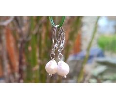 Říční barokní perly perlové náušnice na chirurgické oceli