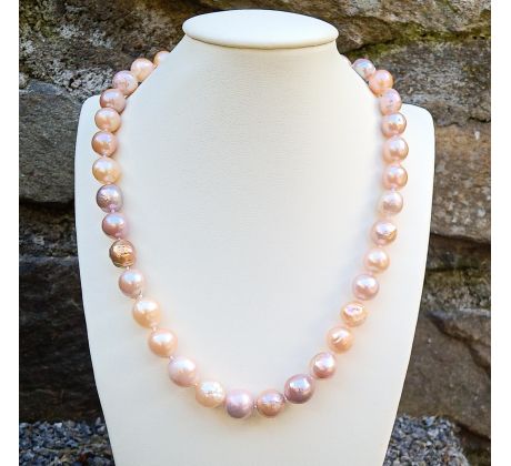 Nejvzácnější mořské perly 12 mm jižní Pacifik, perlový náhrdelník