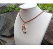 Originální mušle z Filipín přívěsek na kůži, mušlový náhrdelník