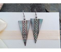 Abalone paua perleť náušnice na chirurgické oceli