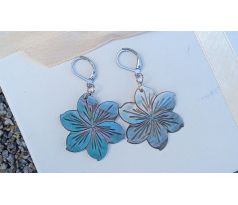 Abalone paua perleť květinky náušnice na chirurgické oceli