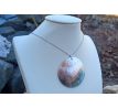 Abalone paua perleť na řetízku z chirurgické oceli, perleťový náhrdelník