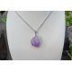 Surový velký ametyst přívěsek na řetízku, minerálový náhrdelník