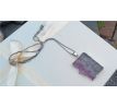 Ametyst kámen králů přívěsek na řetízku z chirurgické oceli, náhrdelník