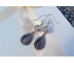 Ametyst elegantní  minerálové náušnice