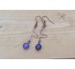 Ametyst tepané minerálové náušnice