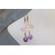 Ametyst tepané minerálové náušnice