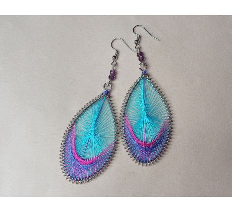 Pavučinková víla náušnice s ametystem