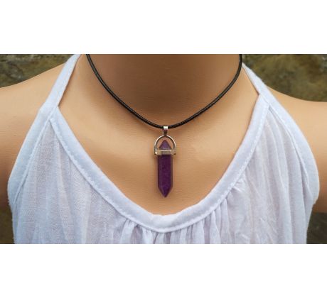 Amuletový náhrdelník ametyst