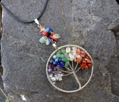 Čakrový strom života minerálový náhrdelník amulet