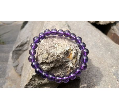 Ametyst kámen klidu pružný minerálový náramek