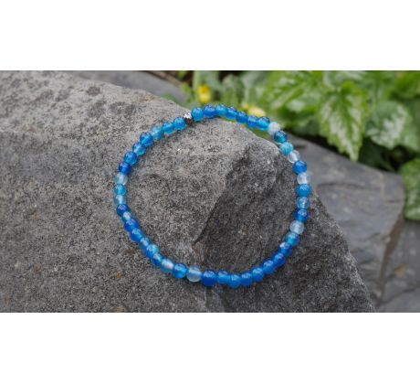 Achát 4 mm kámen lásky pružný náramek