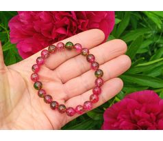 Achát 8 mm pružný elegantní náramek