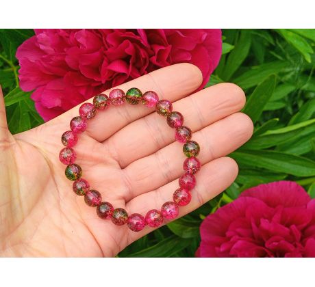 Achát 8 mm pružný elegantní náramek