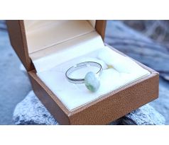 Zelený achát prstýnek univerzální velikost