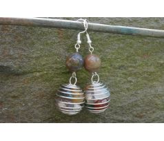 Čakrové minerálové náušnice, amulet