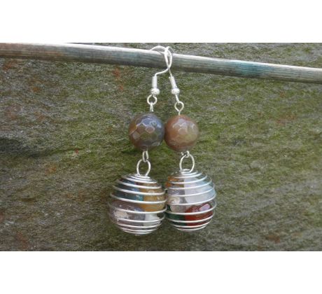 Čakrové minerálové náušnice, amulet