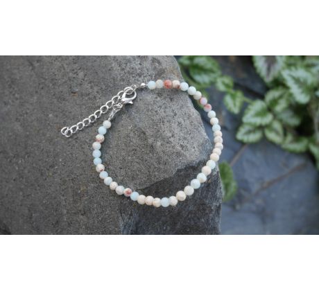 Agalmatolit přírodní minerálový náramek