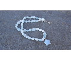 Akvamarín a opalit romantický náhrdelník