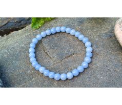 Angelit 6 mm v top kvalitě minerálový pružný náramek