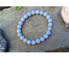 Angelit 8 mm v top kvalitě minerálový pružný náramek