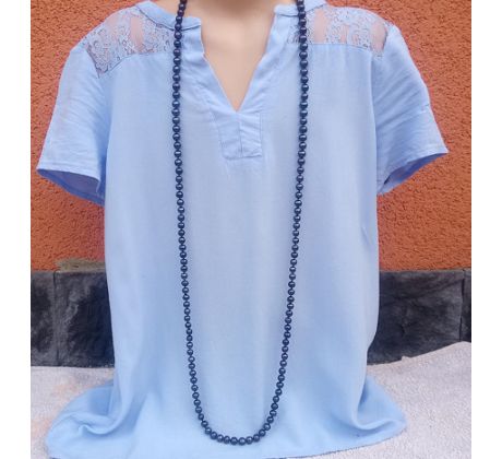 Tahitské perly variabilní perlový náhrdelník dlouhý 123 cm + dárek šperkovnice