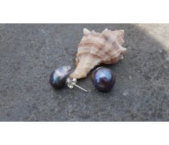Tahitské perly 13 mm perlové náušnice puzety