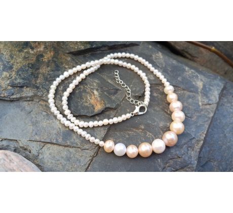 Nejvzácnější pravé perly Jižní Pacifik top kvalita, perlový náhrdelník