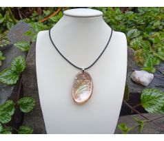 Abalone paua mušle oboustranný osobitý náhrdelník
