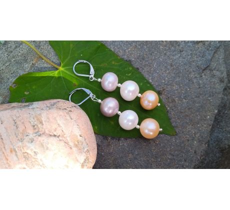 Vzácné velké perly 12 mm z Jižního Pacifiku perlové náušnice na chirurgické oceli