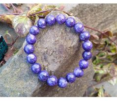 Čaroit v TOP kvalitě 10 mm minerálový pružný náramek, unisex