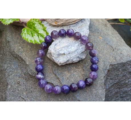 Čaroit top kvalita 8 mm pružný minerálový náramek