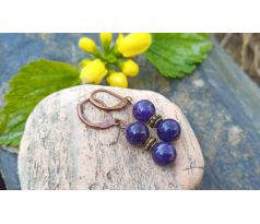 Čaroit top kvalita elegantní minerálové náušnice