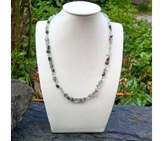 Fluorit valounky minerálový elegantní náhrdelník