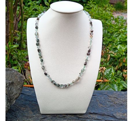 Fluorit valounky minerálový elegantní náhrdelník