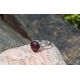 Český červený granát minerálový elegantní prstýnek