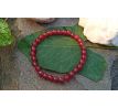 Broušený český červený granát 5 mm pružný minerálový náramek