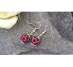 Červený granát náušnice "maliny II." minerálový šperk