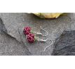 Červený granát náušnice "maliny II." minerálový šperk