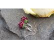 Červený granát náušnice "maliny II." minerálový šperk