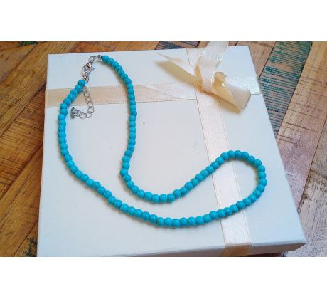 Tyrkenit 4 mm jemný minerálový náhrdelník