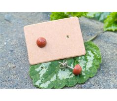 Jaspis 6 mm náušnice puzety na chirurgické oceli