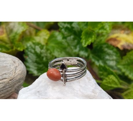 Jaspis ocelový prstýnek