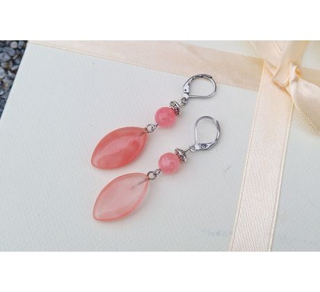 Třešňový křemen nejúčinněší krystal náušnice na chirurgické oceli