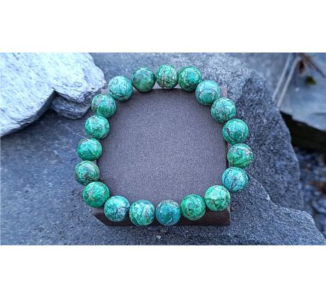 Prasem 10 mm pružný minerálový unisex náramek