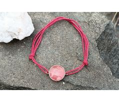 Třešňový křemen náramek s posuvnými uzlíky, univerzální velikost